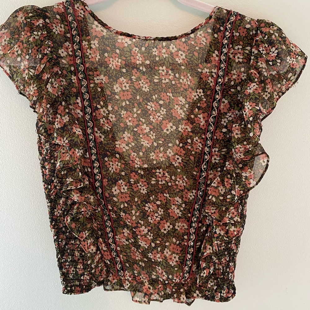 Zara Delicate Floral Top with Beading